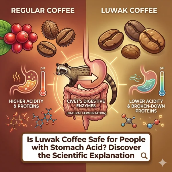 Is Luwak Coffee Safe for People with Stomach Acid? Discover the Scientific Explanation