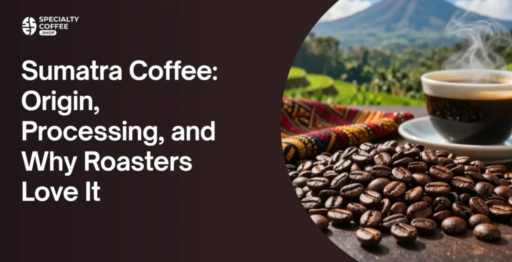sumatra coffee whole bean with dark chocolate and spice tasting notes