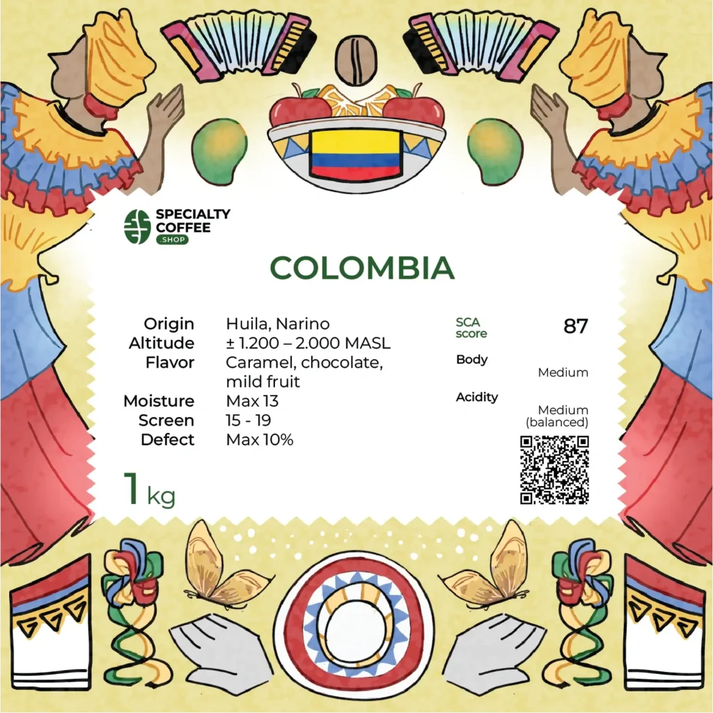 Colombia Huila coffee - 1 KG