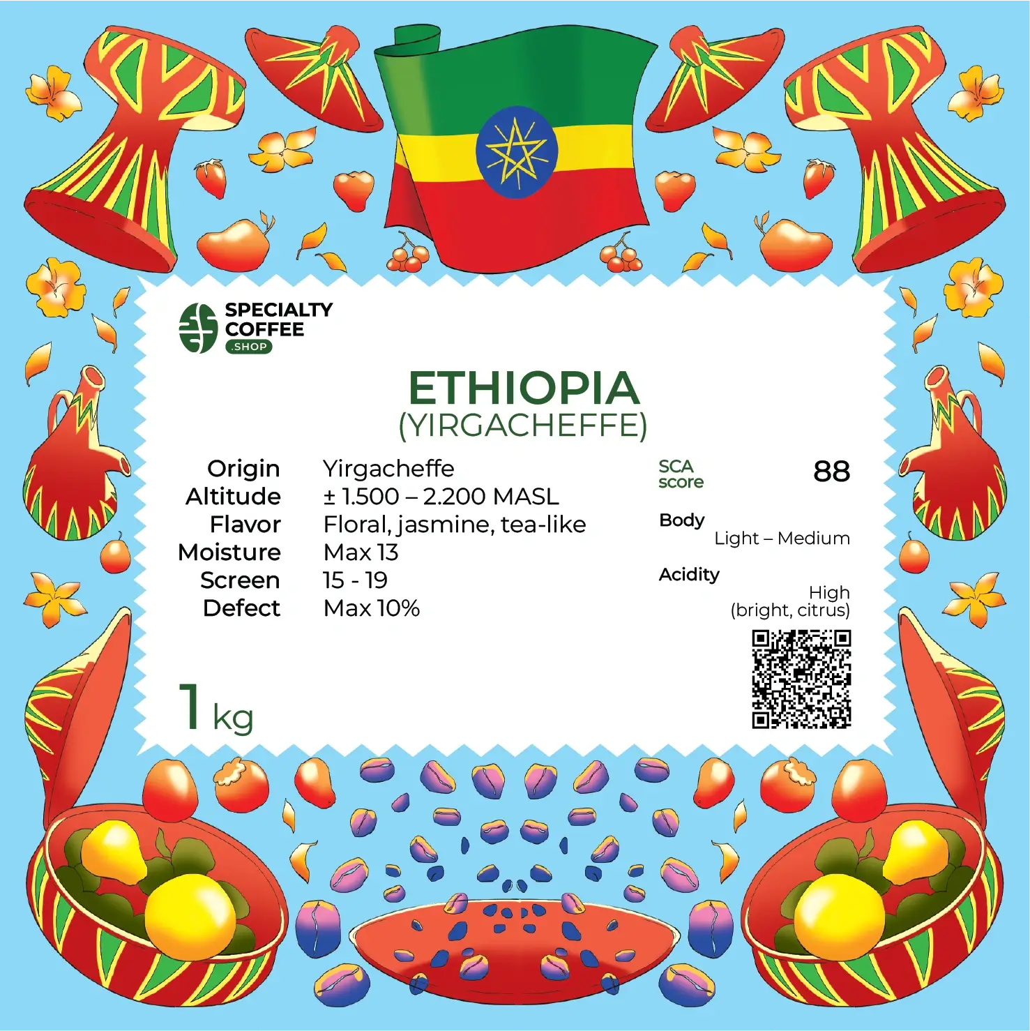 Ethiopia Yirgacheffe - 1KG